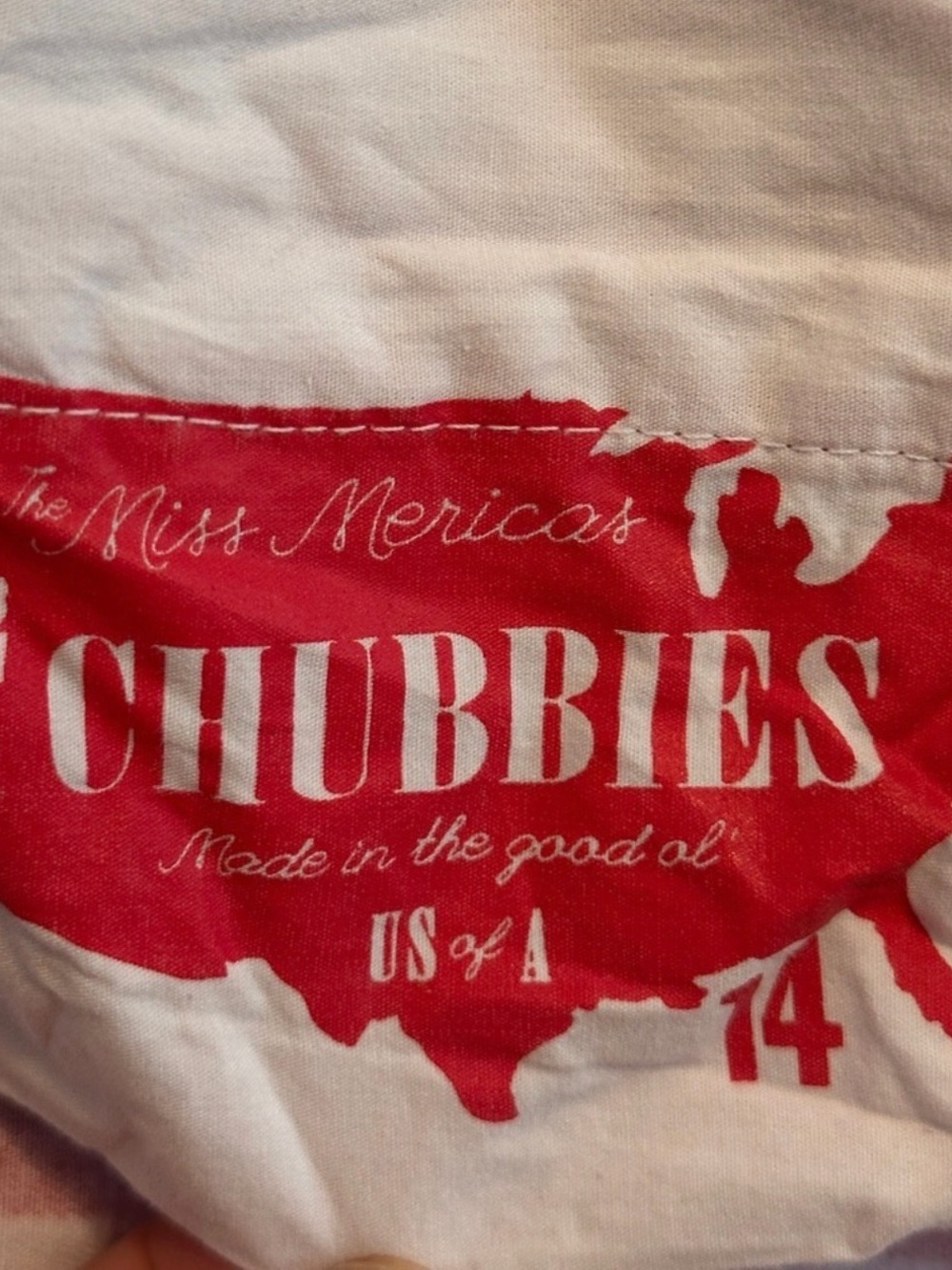 Chubbies Women's The Miss Mericas USA Star & Stripe Shorts - Red, White, Blue - Picture 4 of 5